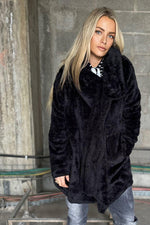 Fleece coat with hat