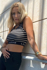 3D top stripe b&w
