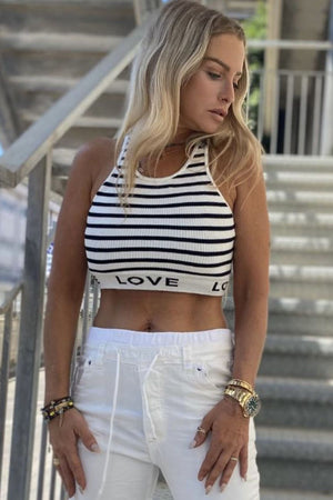3D top stripe white