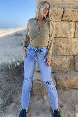 D  cotton buttons denim