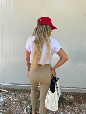 M buttons pants olive